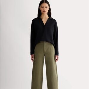 Everlane Wide-Leg Utility Pant in Kalamata Olive